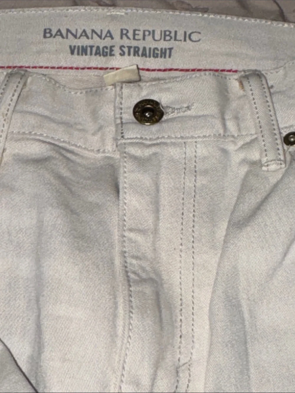 Banana Republic Men's Straight cream Jeans 33x32